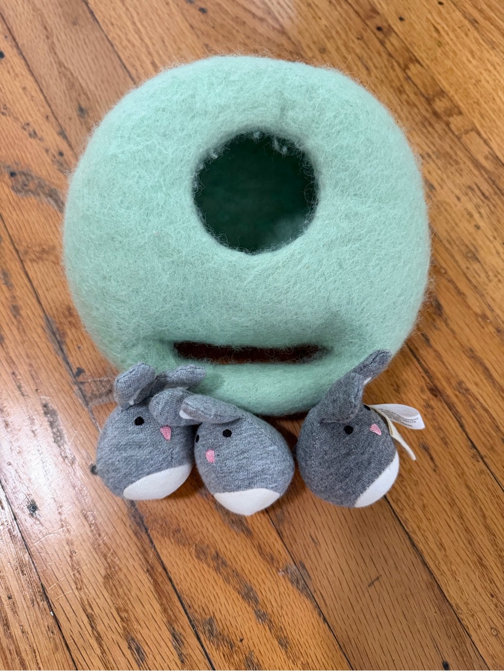 Lovevery Bunnies in a Felt Burrow